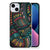 iPhone 15 Plus TPU bumper Aztec met kleurrijk retro design, flexibele en praktische hoes, artistieke uitstraling.