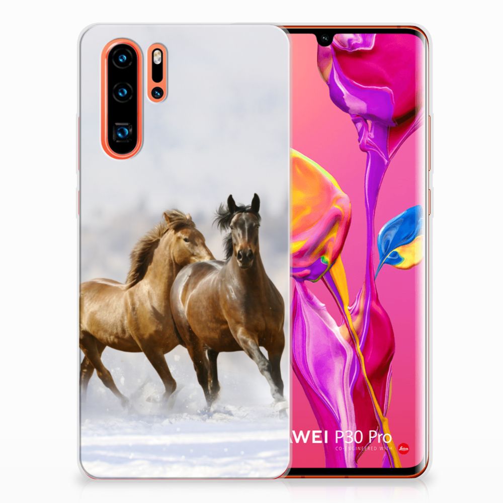 Huawei P30 Pro TPU Hoesje Paarden