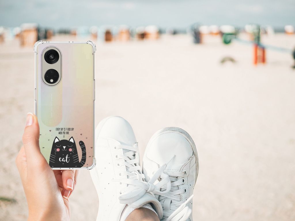 OPPO Reno8 T 5G Stevig Bumper Hoesje Cat Good Day B2C Telecom