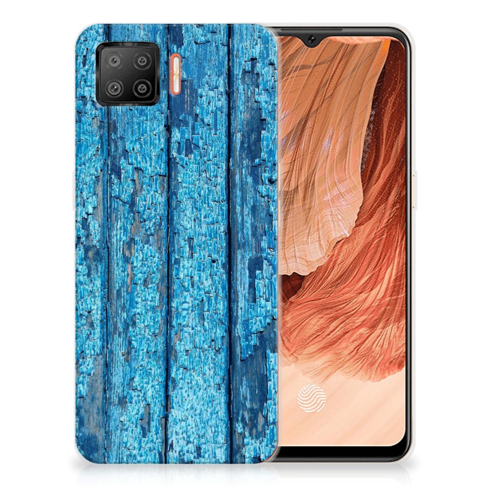 OPPO A73 4G Bumper Hoesje Wood Blue B2C Telecom
