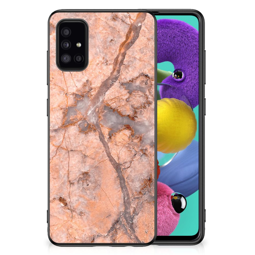 Samsung Galaxy A51 Gripcase Marmer Oranje