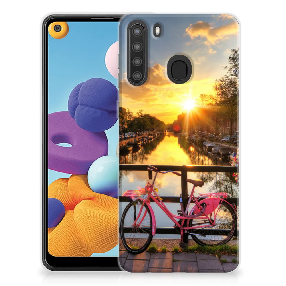 Samsung Galaxy A21 Siliconen Back Cover Amsterdamse Grachten B2C Telecom