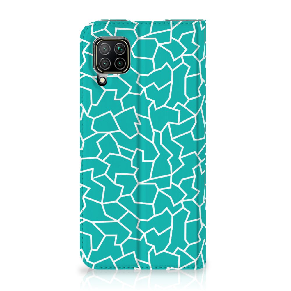 Huawei P40 Lite Bookcase Cracks Blue - B2C Telecom