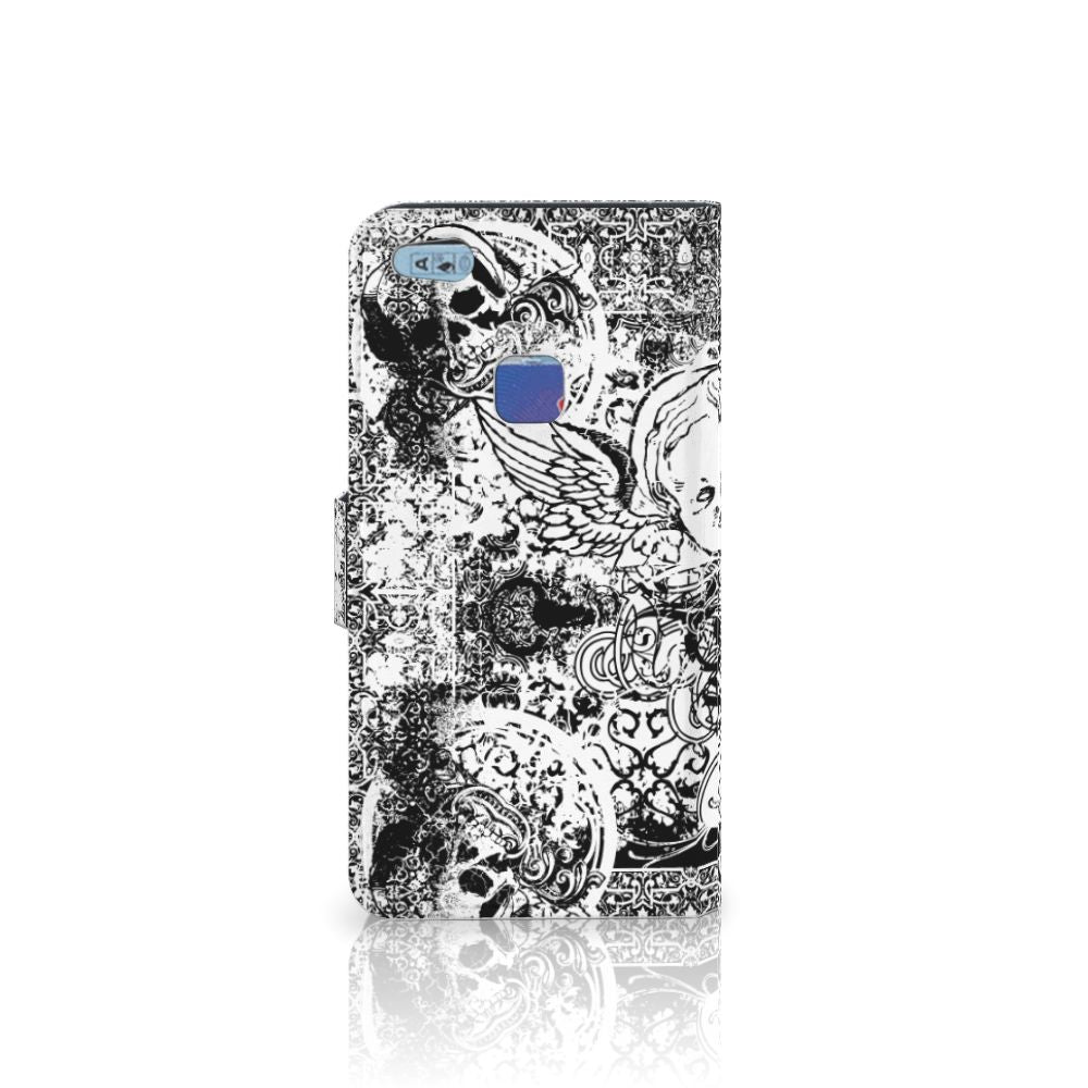 Telefoonhoesje met Naam Huawei P10 Lite Skulls Angel