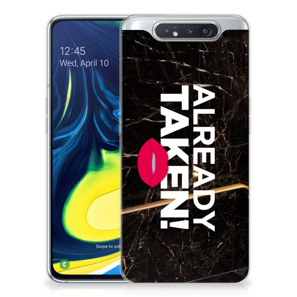 Samsung Galaxy A80 Siliconen hoesje met naam Already Taken Black