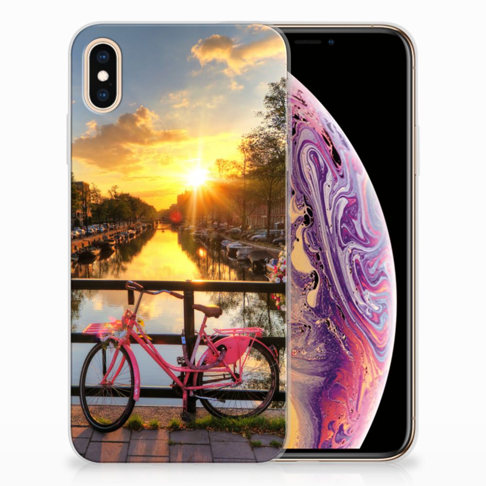 Apple iPhone Xs Max Siliconen Back Cover Amsterdamse Grachten