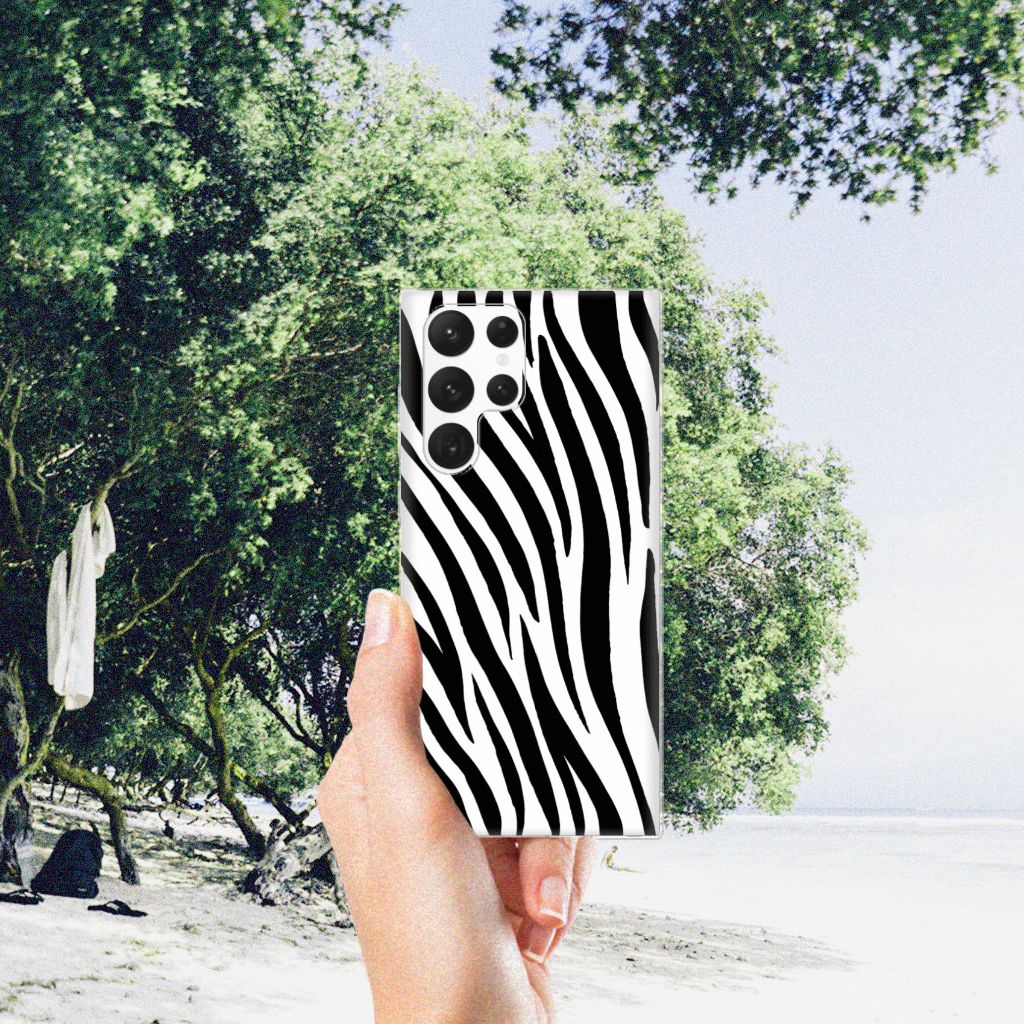 Samsung Galaxy S22 Ultra TPU Hoesje Zebra