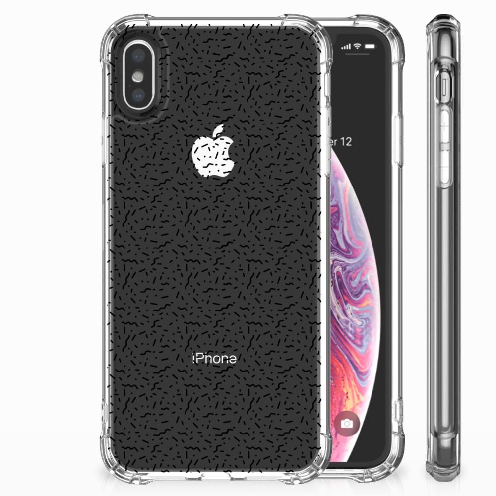 Apple iPhone X | Xs Doorzichtige Silicone Hoesje Stripes Dots