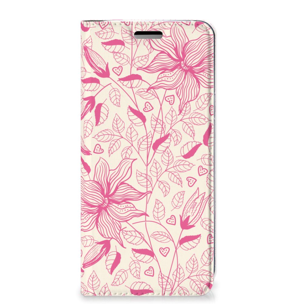 Samsung Galaxy S9 Smart Cover Pink Flowers