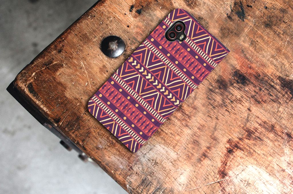 Samsung Galaxy Xcover 6 Pro Hoesje met Magneet Aztec Paars - B2C Telecom