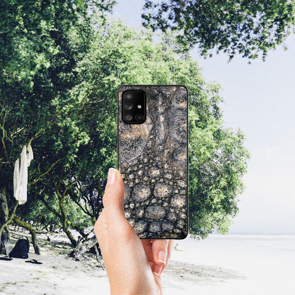 Samsung Galaxy A71 Dierenprint Telefoonhoesje Krokodillenprint B2C Telecom
