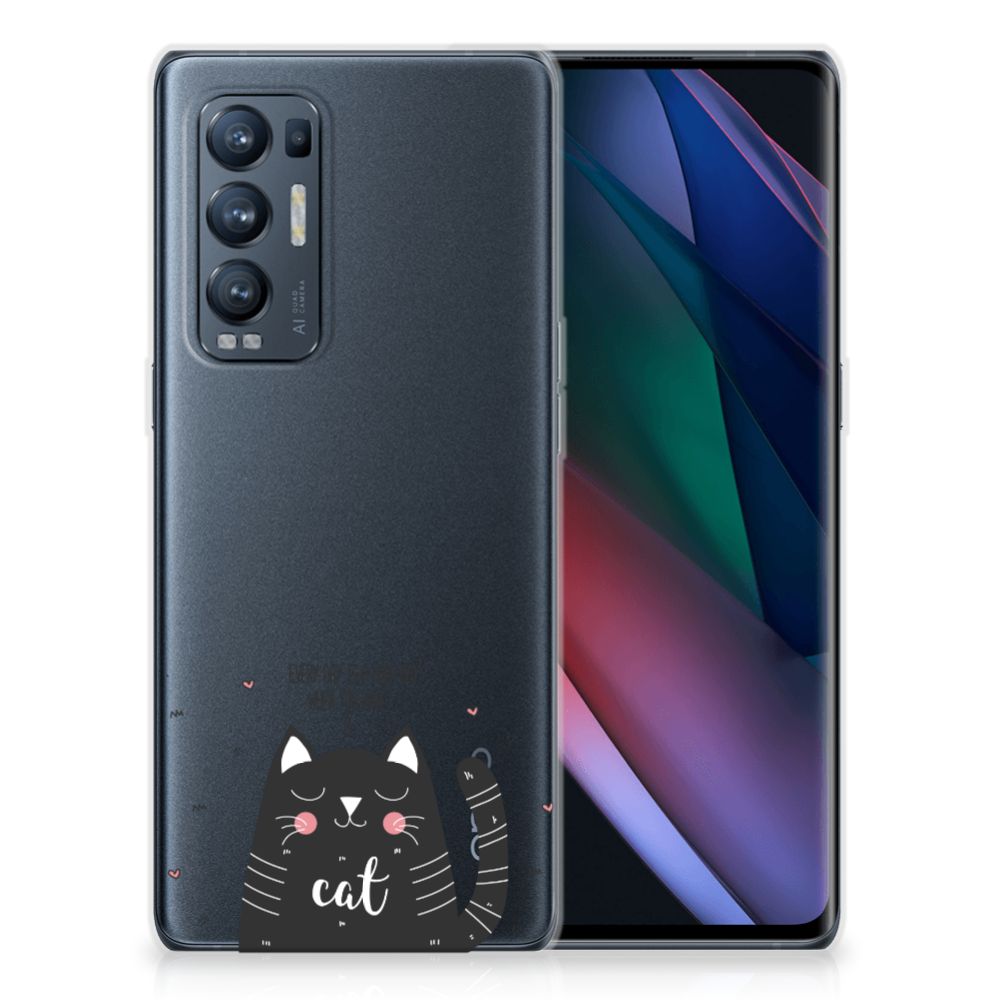 OPPO Find X3 Neo Telefoonhoesje met Naam Cat Good Day B2C Telecom