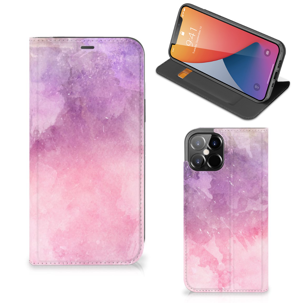 Bookcase iPhone 12 Pro Max Pink Purple Paint - B2C Telecom