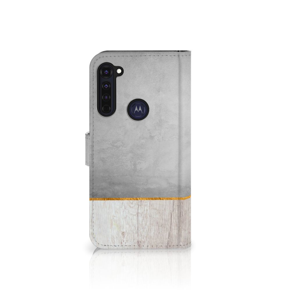 Motorola Moto G Pro Book Style Case Wood Concrete