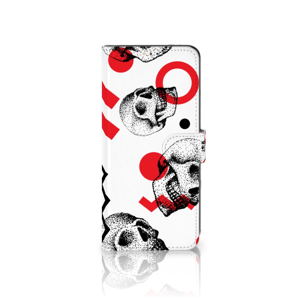 Telefoonhoesje met Naam Nokia 5.3 Skull Red