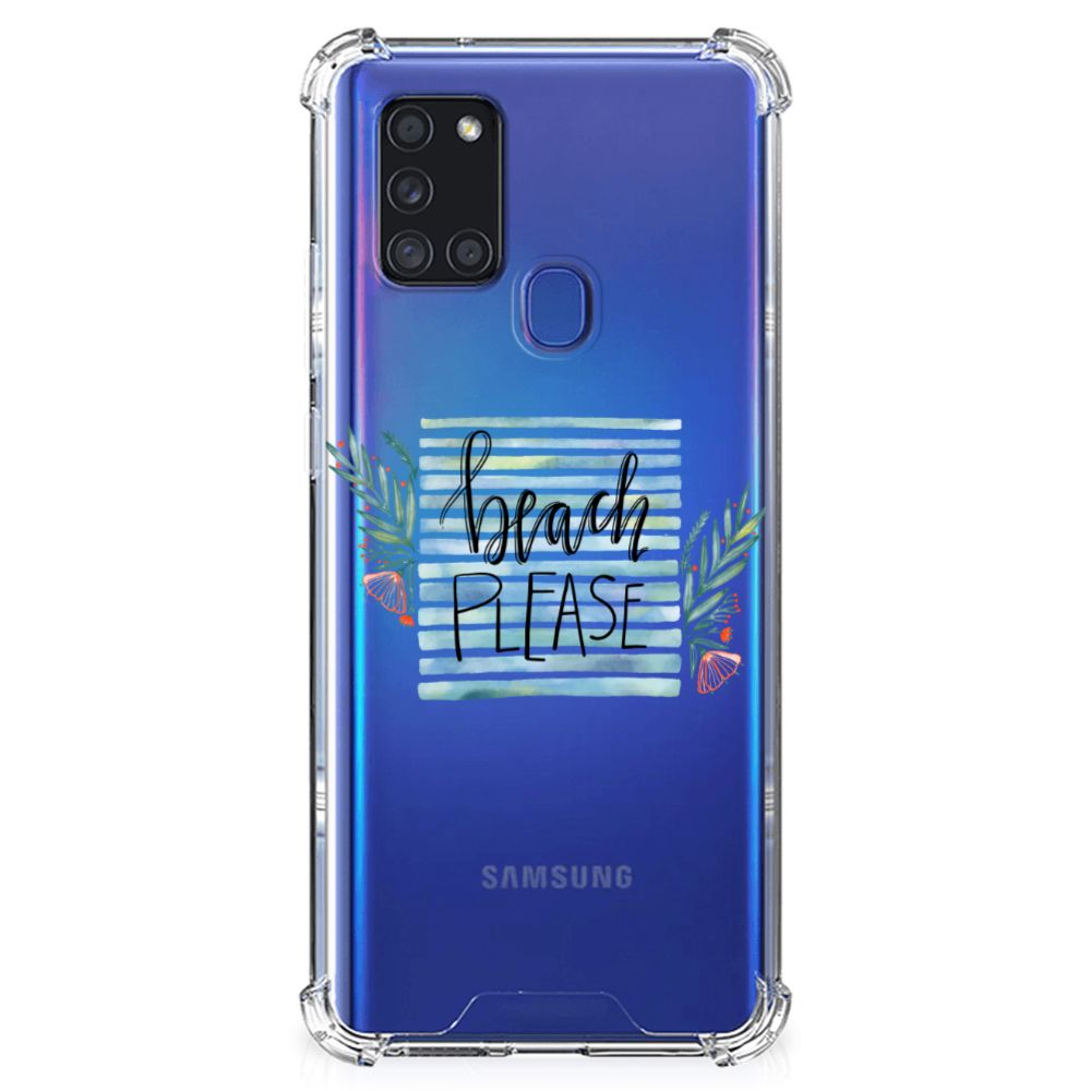 Samsung Galaxy A21s Stevig Bumper Hoesje Boho Beach