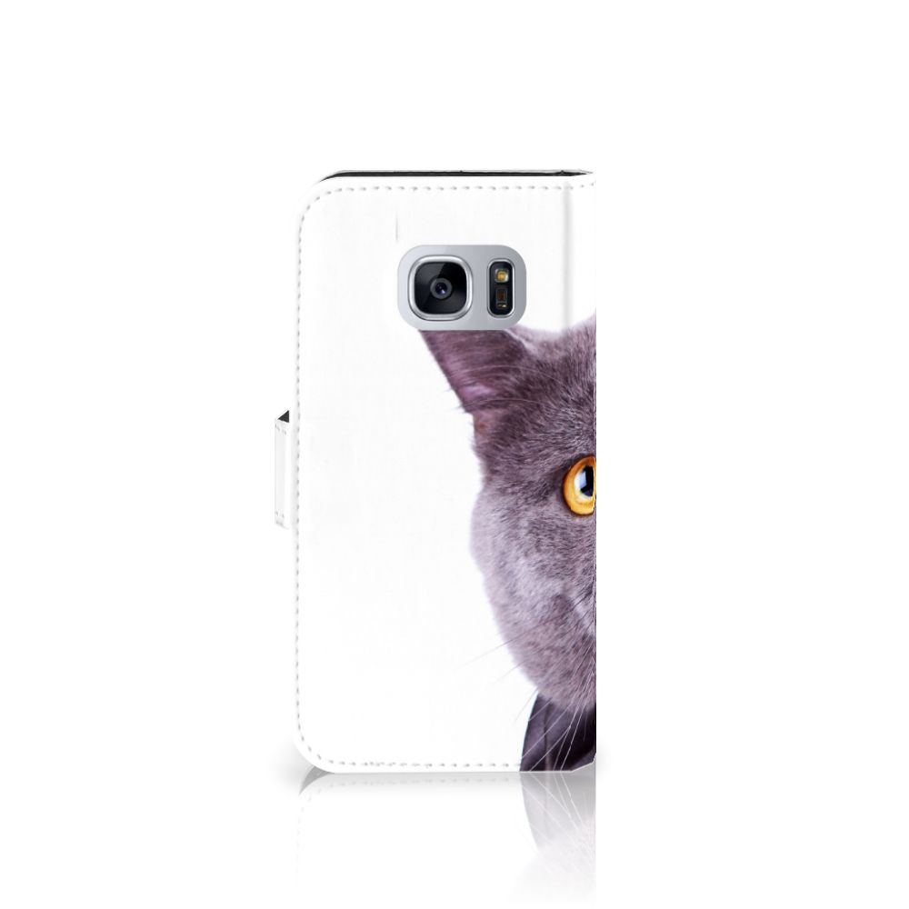 Samsung Galaxy S7 Telefoonhoesje met Pasjes Kat