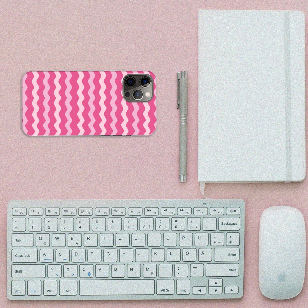 iPhone 12 Pro Max TPU bumper Waves Pink B2C Telecom