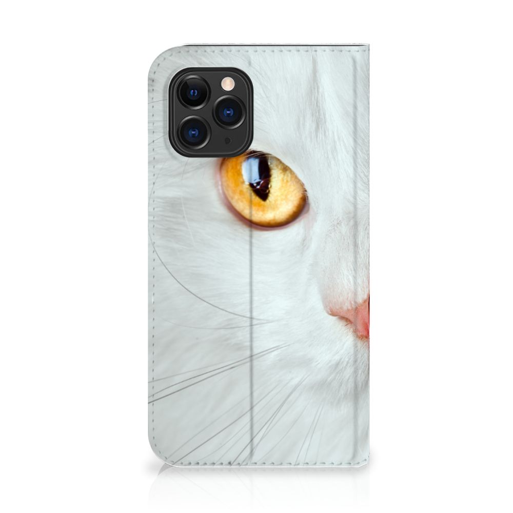 Apple iPhone 11 Pro Hoesje maken Witte Kat