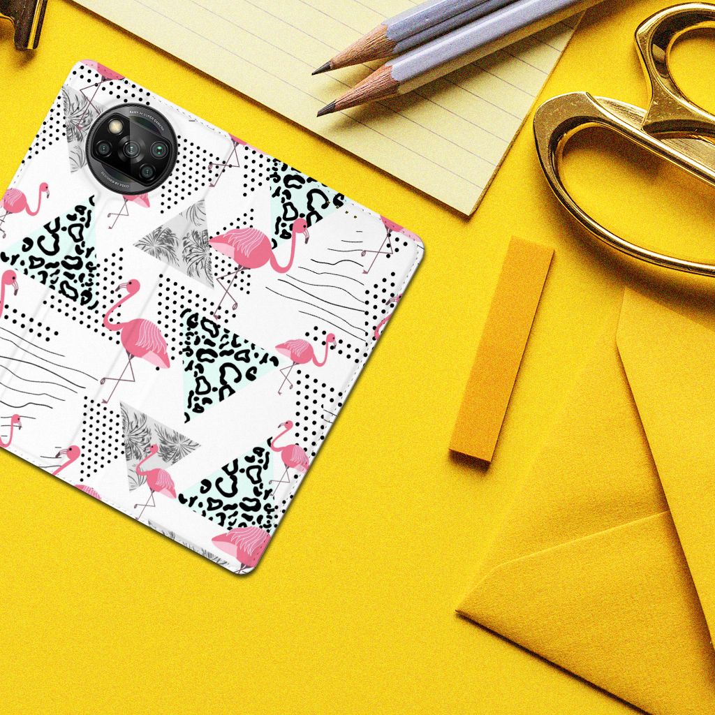 Xiaomi Poco X3 Pro | Poco X3 Hoesje maken Flamingo Triangle - B2C Telecom