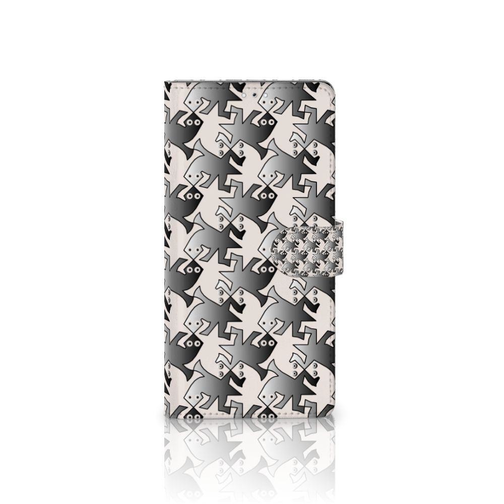 Samsung Galaxy S22 Ultra Telefoonhoesje met Pasjes Salamander Grey