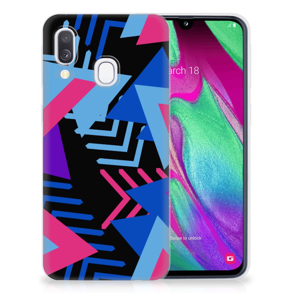 Samsung Galaxy A40 TPU Hoesje Funky Triangle