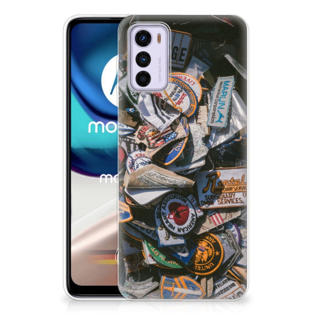 Motorola Moto G42 Siliconen Hoesje met foto Badges B2C Telecom