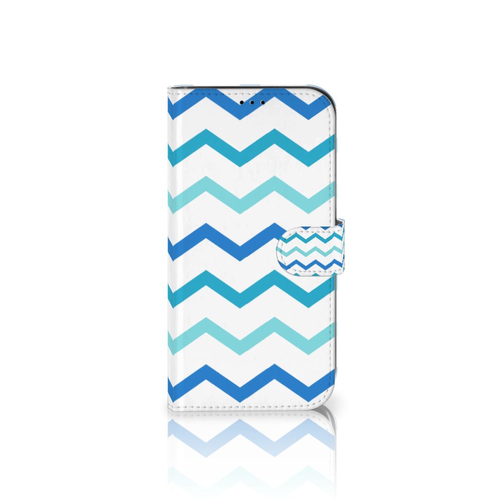 iPhone 13 Pro Max Telefoon Hoesje Zigzag Blauw