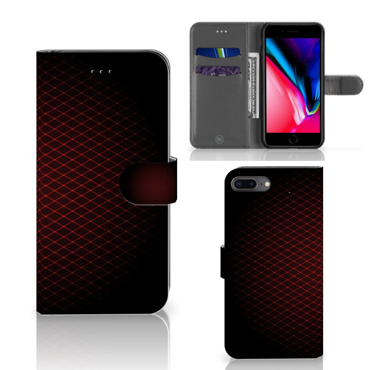 Apple iPhone 7 Plus | 8 Plus Telefoon Hoesje Geruit Rood