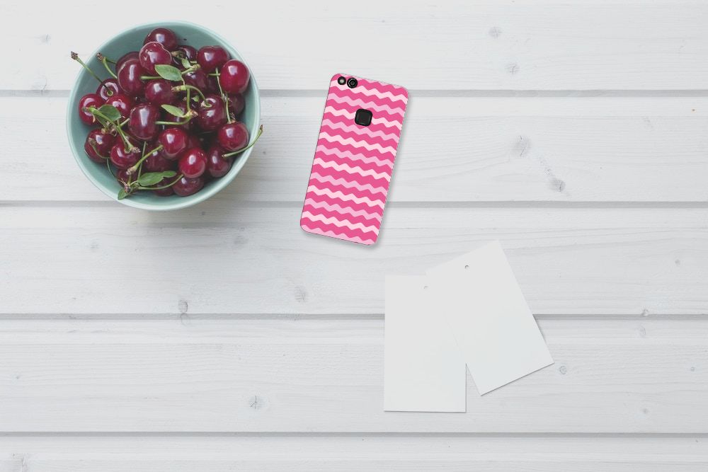 Huawei P10 Lite TPU bumper Waves Pink