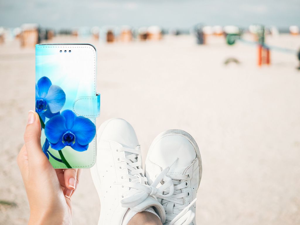 Samsung Galaxy S9 Hoesje Orchidee Blauw - Cadeau voor je Moeder