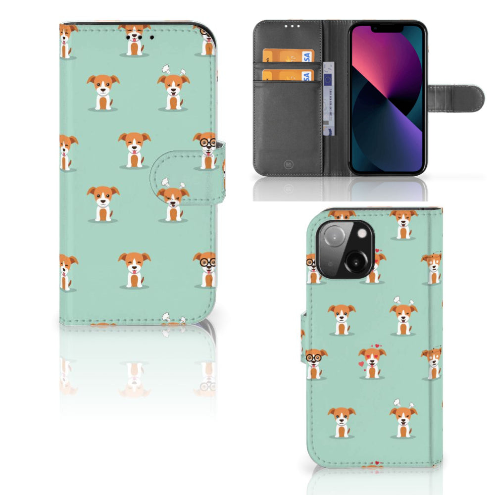 iPhone 13 Mini Telefoonhoesje met Pasjes Pups