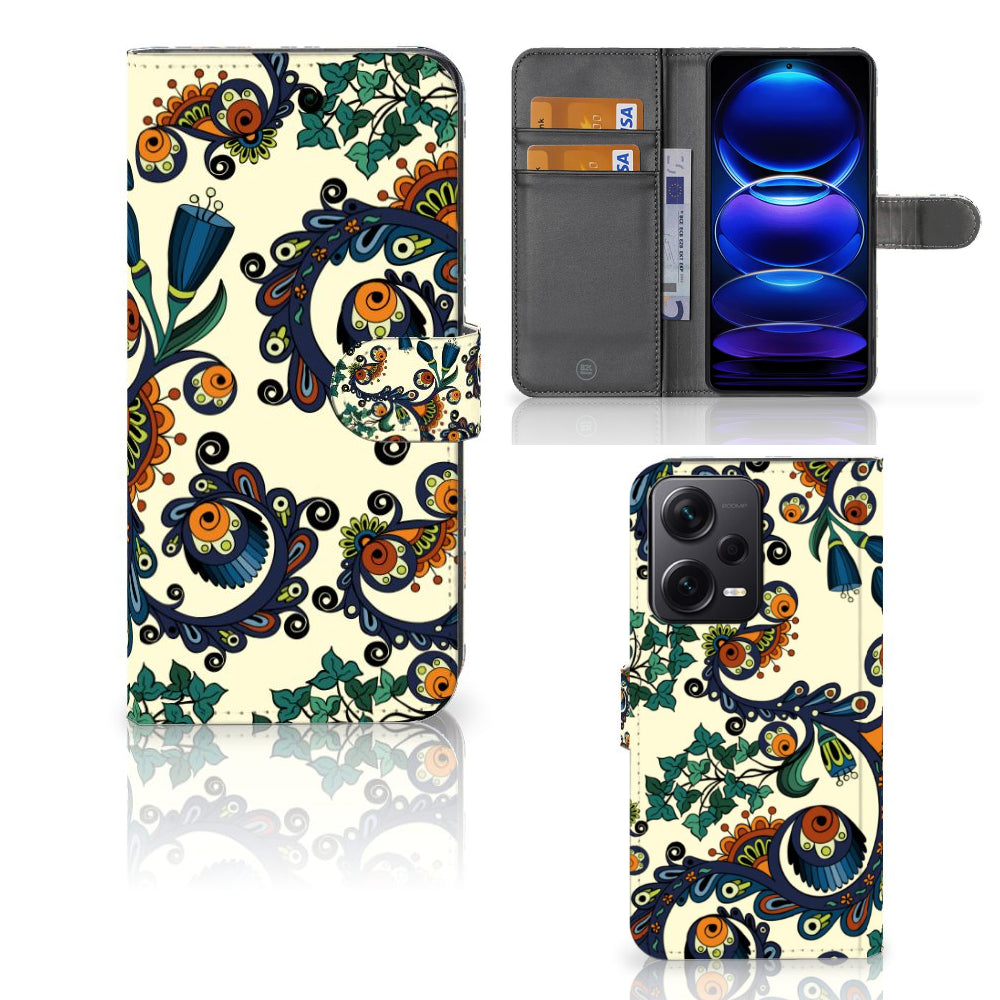 Wallet Case Xiaomi Poco X5 Pro | Note 12 Pro 5G Barok Flower