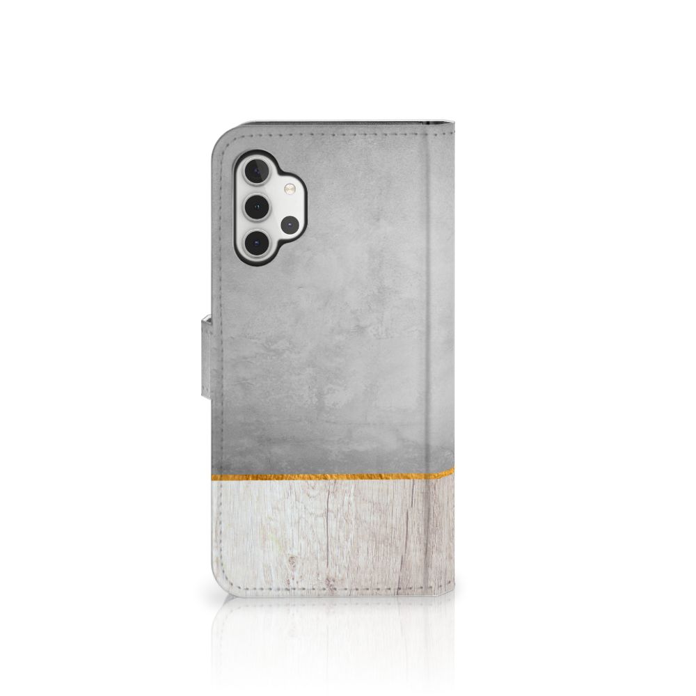 Samsung Galaxy A32 4G Book Style Case Wood Concrete