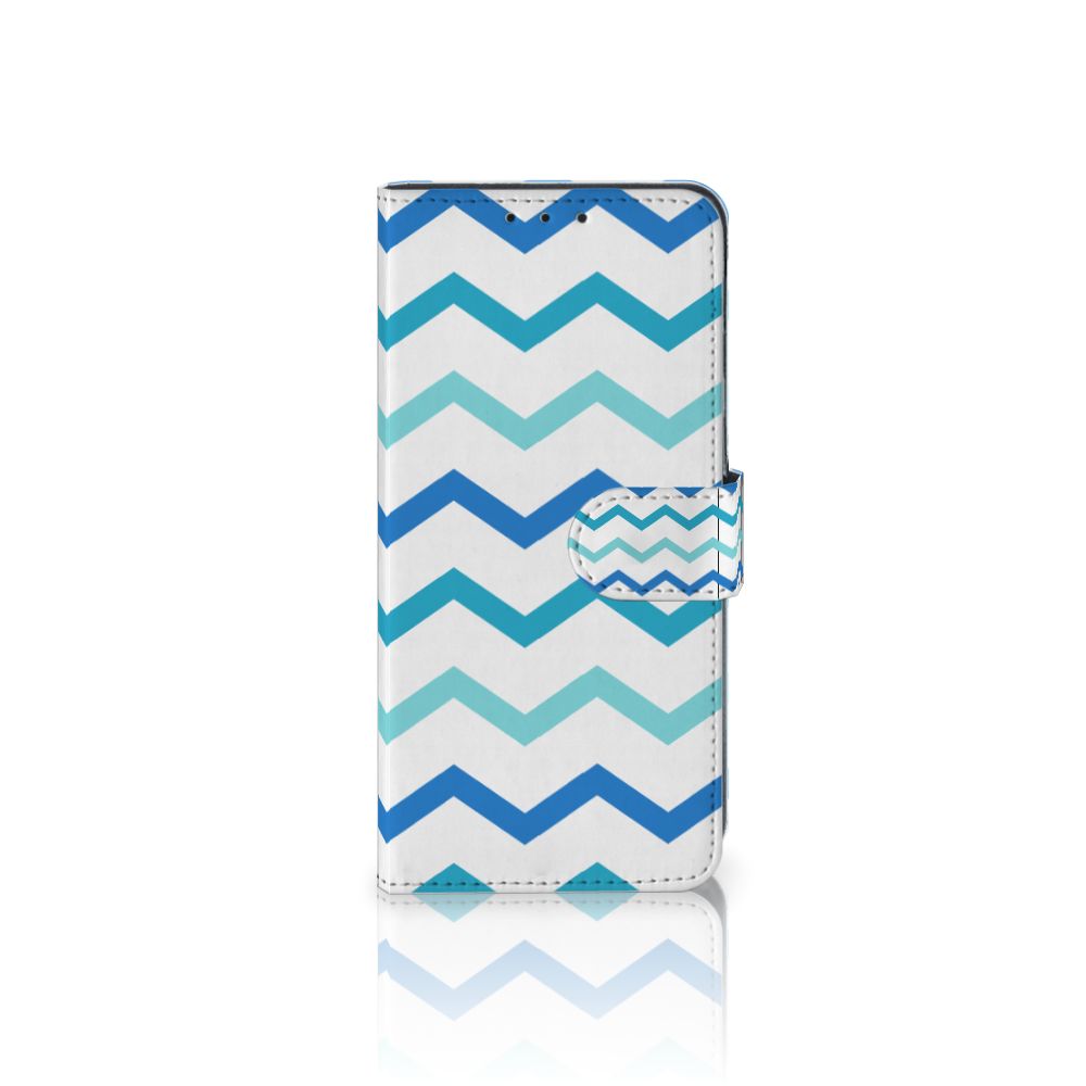 Alcatel 1S 2020 Telefoon Hoesje Zigzag Blauw
