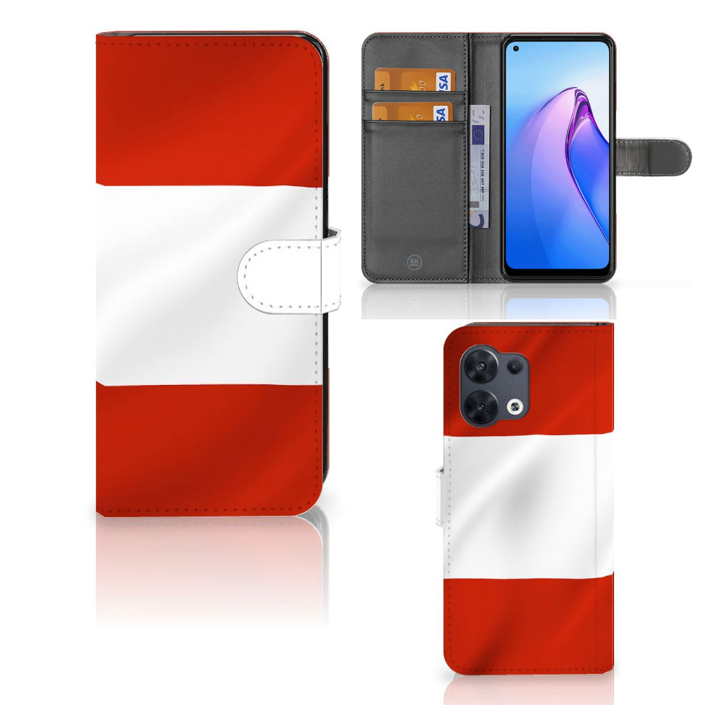 OPPO Reno8 Bookstyle Case Oostenrijk