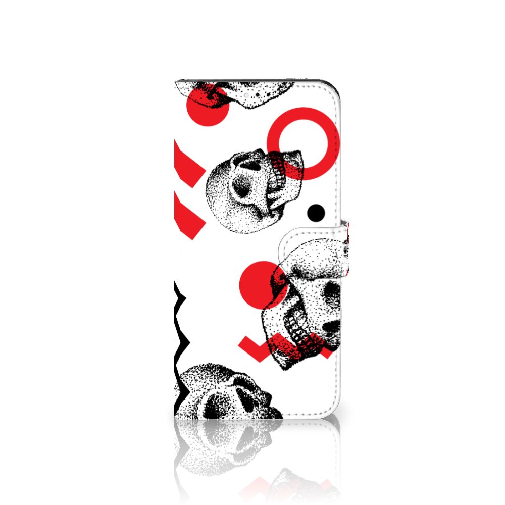 Telefoonhoesje met Naam Samsung Galaxy A23 Skull Red