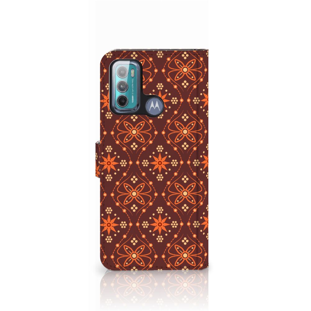 Motorola Moto G60 Telefoon Hoesje Batik Brown