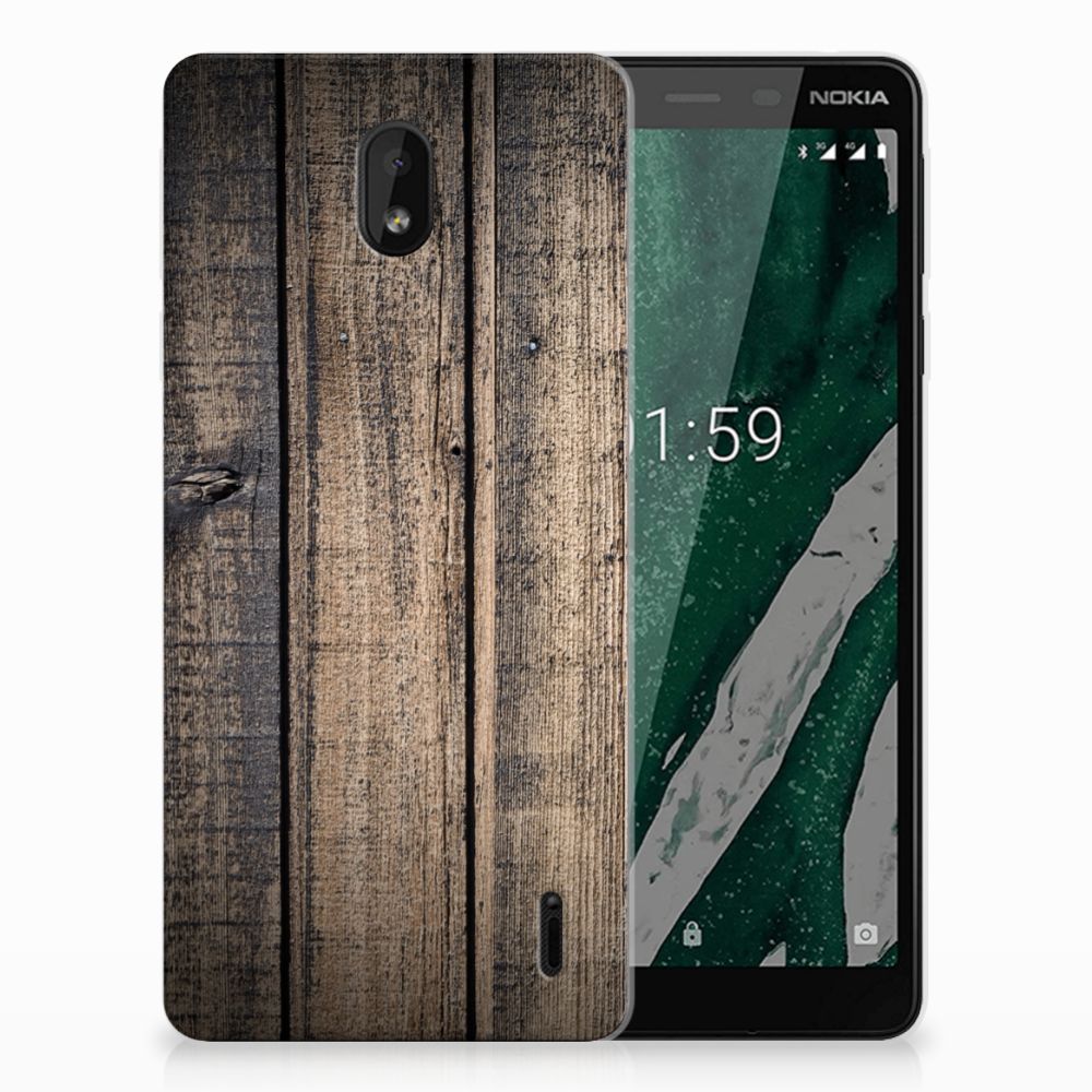 Nokia 1 Plus Bumper Hoesje Steigerhout