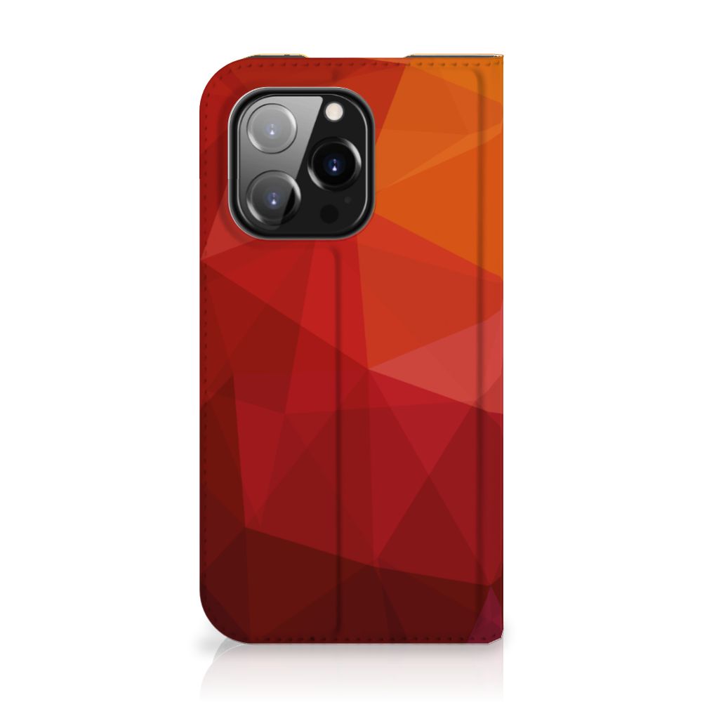 Stand Case voor iPhone 14 Pro Polygon Red - B2C Telecom