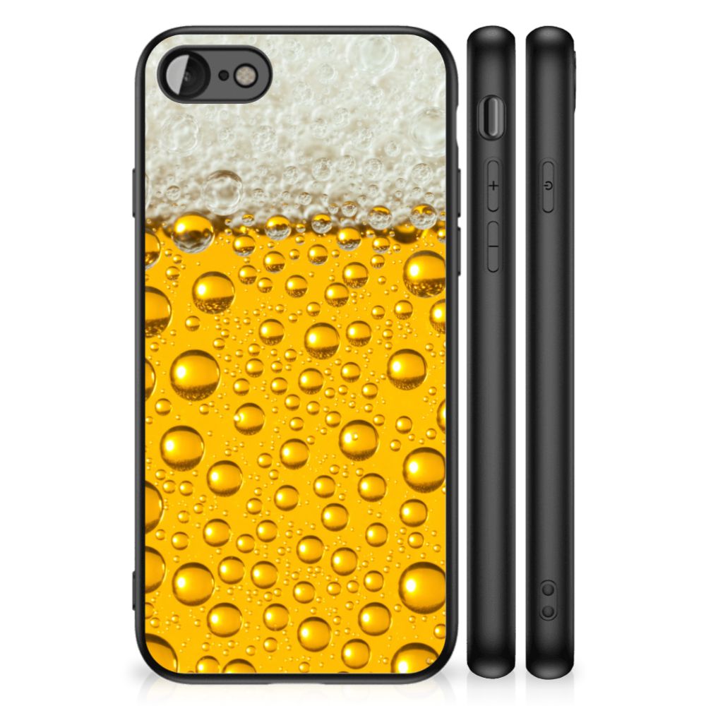 iPhone SE 2022 | SE 2020 | 7/8 Back Cover Hoesje Bier met een design van bier en belletjes voor Apple iPhone.