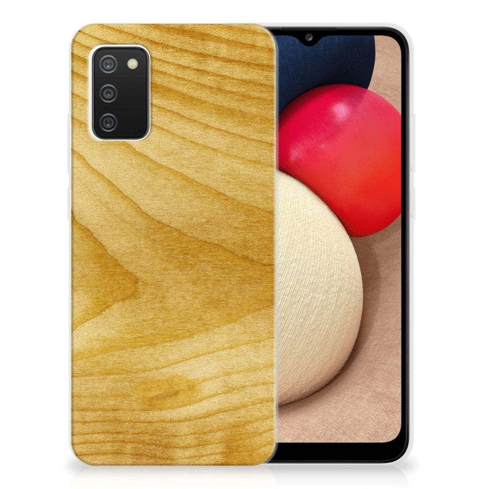 Samsung Galaxy A02s Bumper Hoesje Licht Hout B2C Telecom