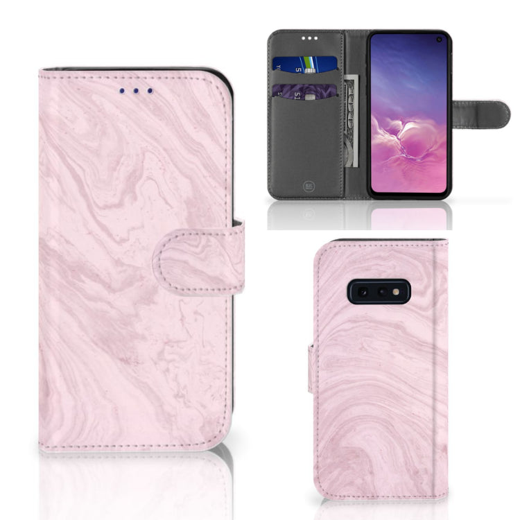 Samsung Galaxy S10e Bookcase Marble Pink - Origineel Cadeau Vriendin
