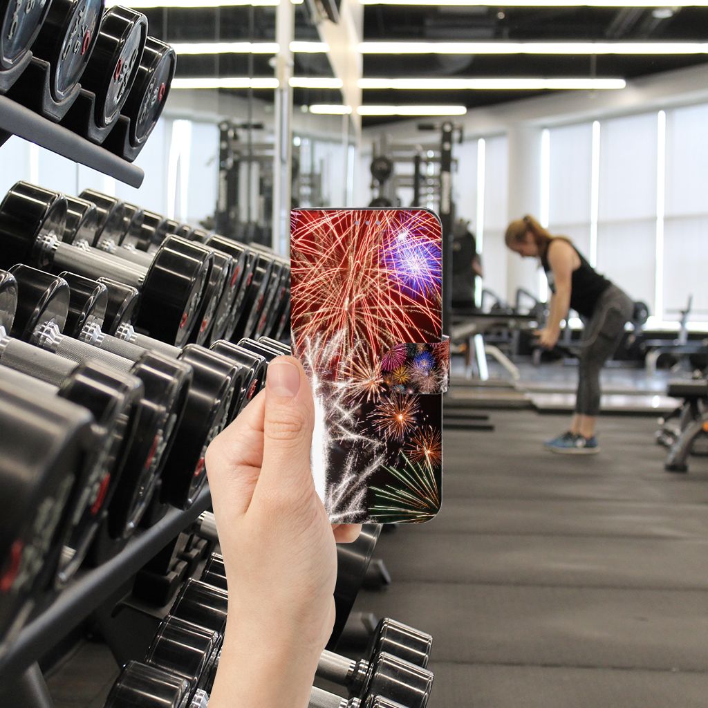 OnePlus Nord CE 5G Wallet Case met Pasjes Vuurwerk