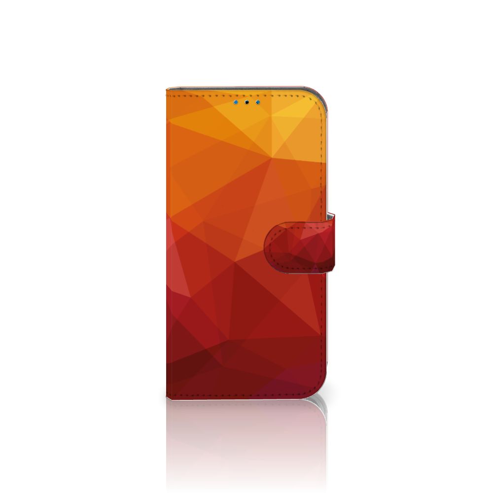 Book Case voor iPhone 14 Pro Polygon Red
