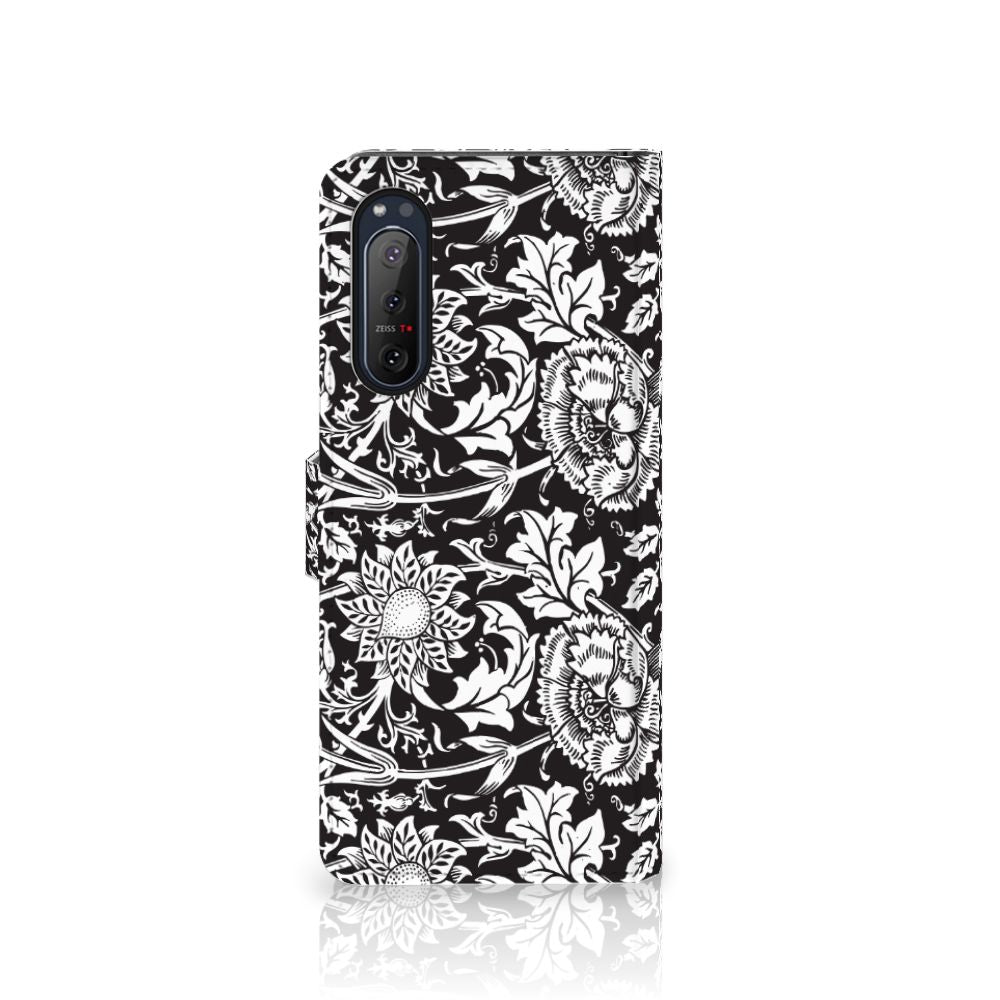 Sony Xperia 5II Hoesje Black Flowers