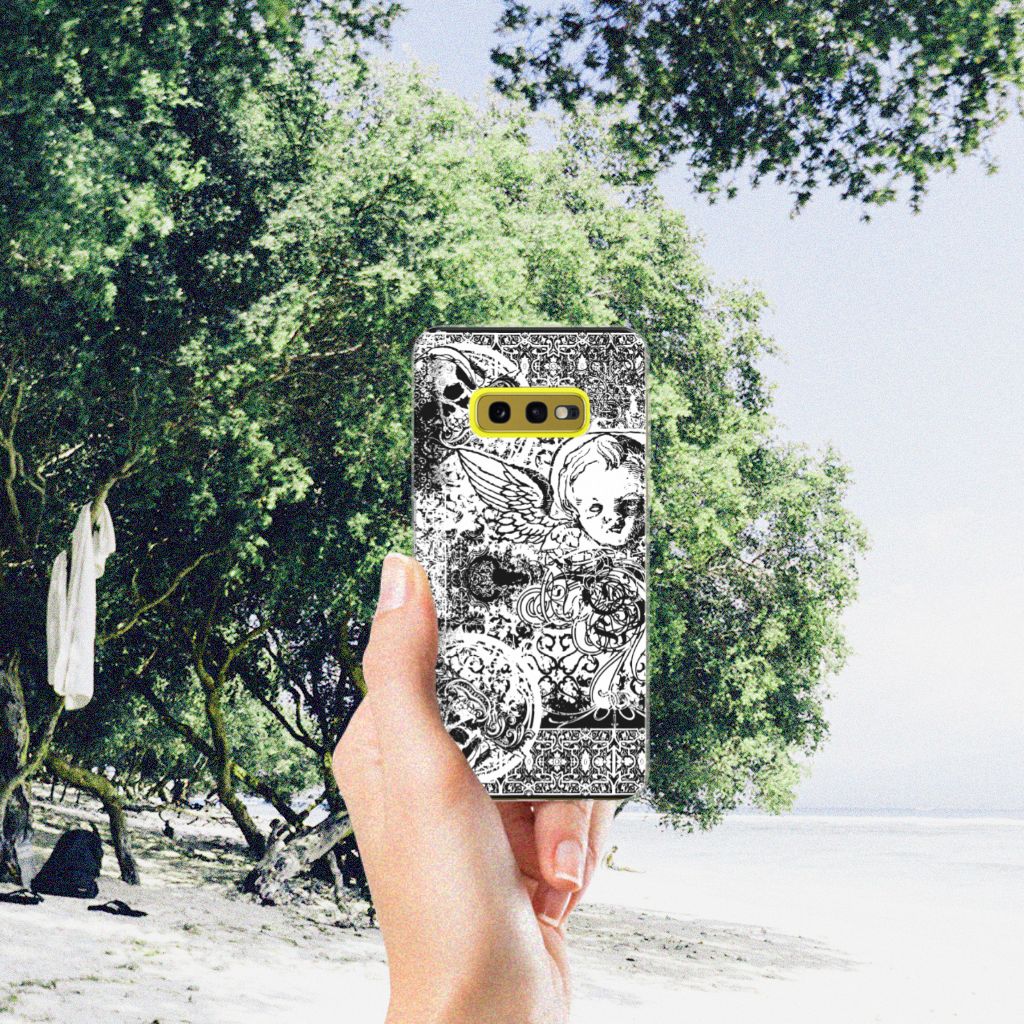 Silicone Back Case Samsung Galaxy S10e Skulls Angel