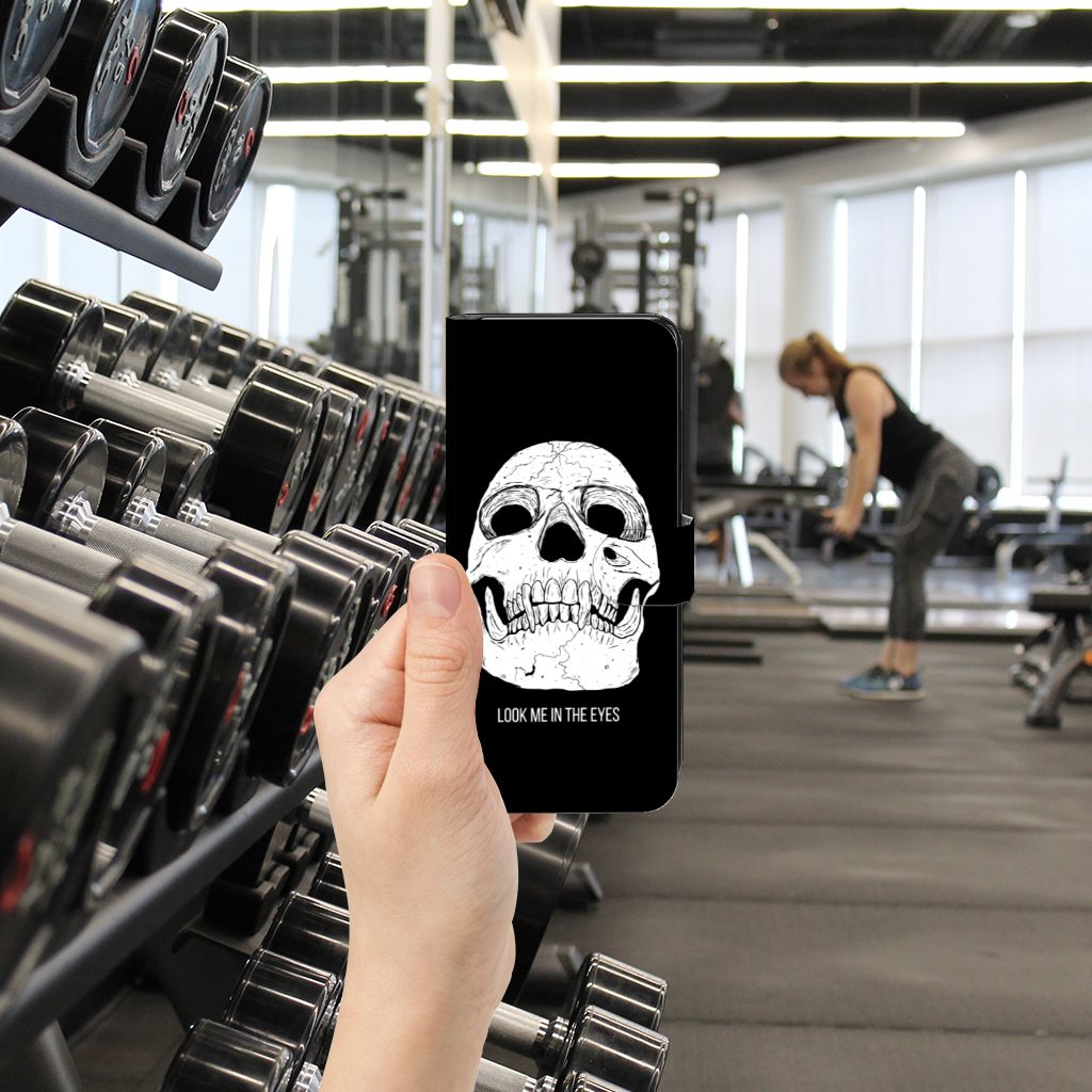 Telefoonhoesje met Naam Motorola Moto G72 Skull Eyes