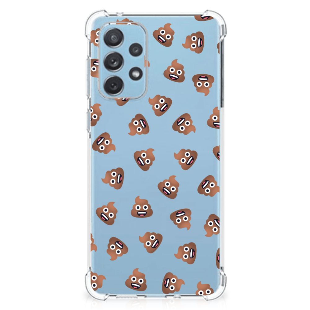 Doorzichtige Silicone Hoesje voor Samsung Galaxy A73 Poep Emojis B2C Telecom