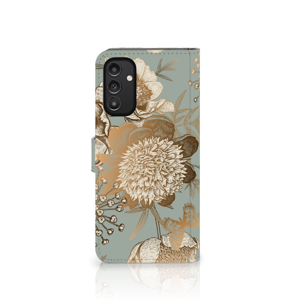 Hoesje voor Samsung Galaxy A14 5G Vintage Bird Flowers met bloemenprint en pasjesvakje.